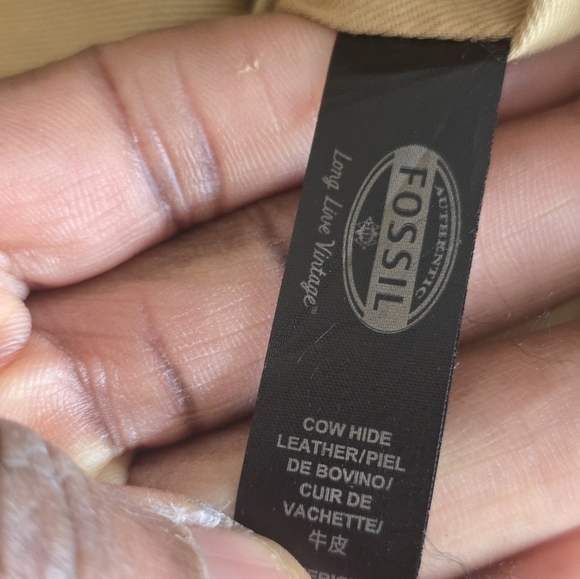 Fossil Zoey Leather Tote Shoulder HandBag Tan Brown Women Large Logo - Picture 15 of 15